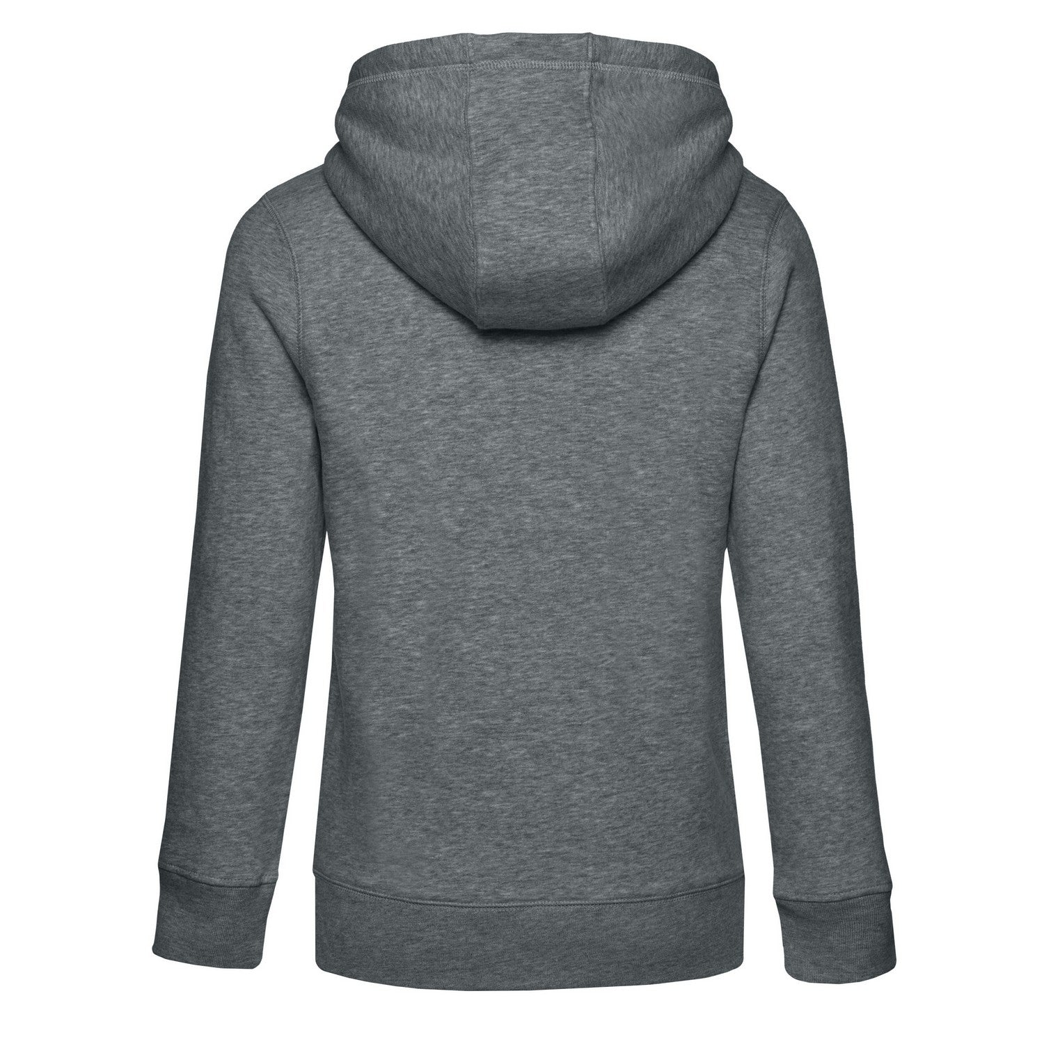 Mid Grey Heather - Back - B&C Womens-Ladies Queen Full Zip Hoodie