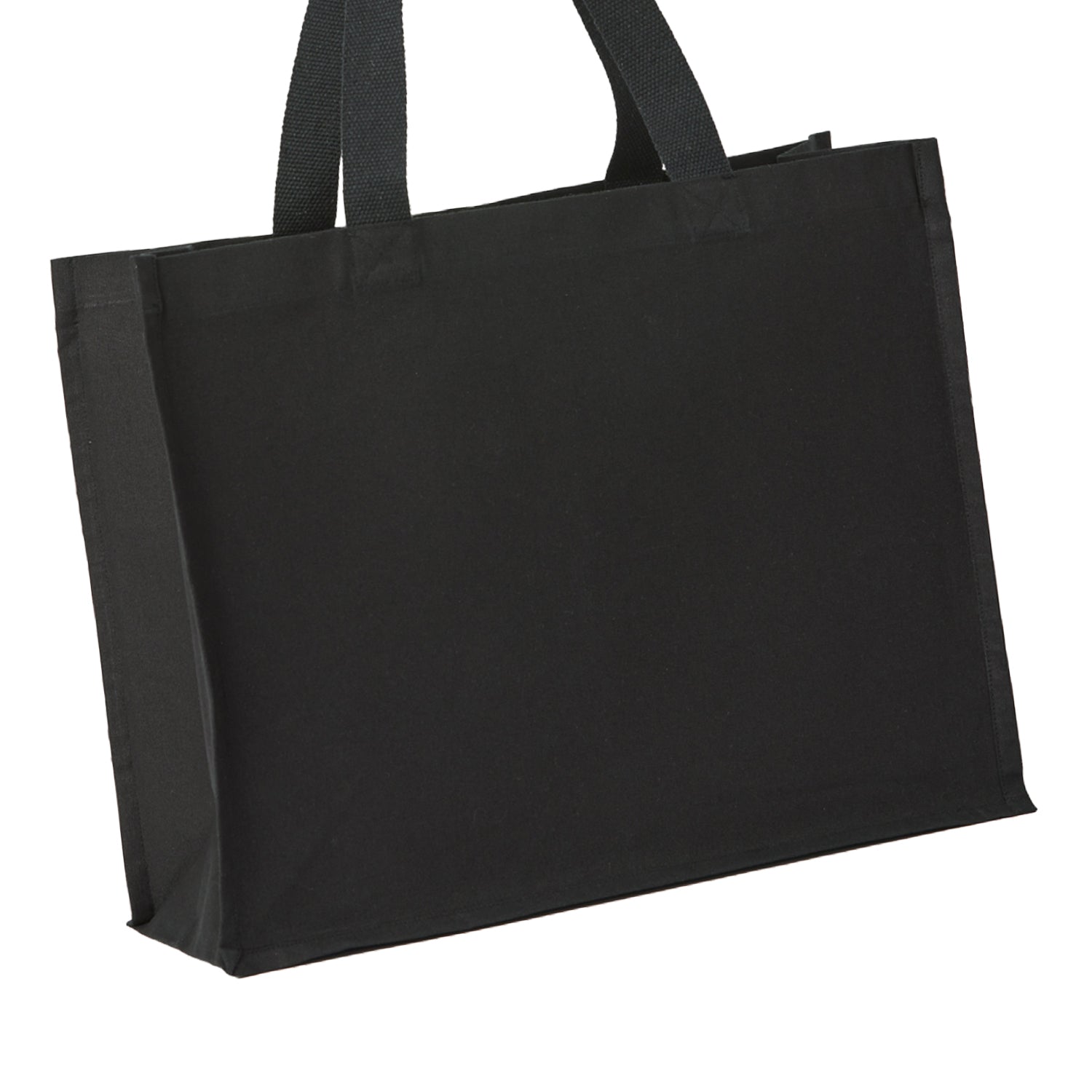 Black - Back - Nutshell Premium Stand-Up Canvas Recycled Shopper Bag