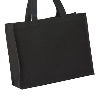 Black - Back - Nutshell Premium Stand-Up Canvas Recycled Shopper Bag