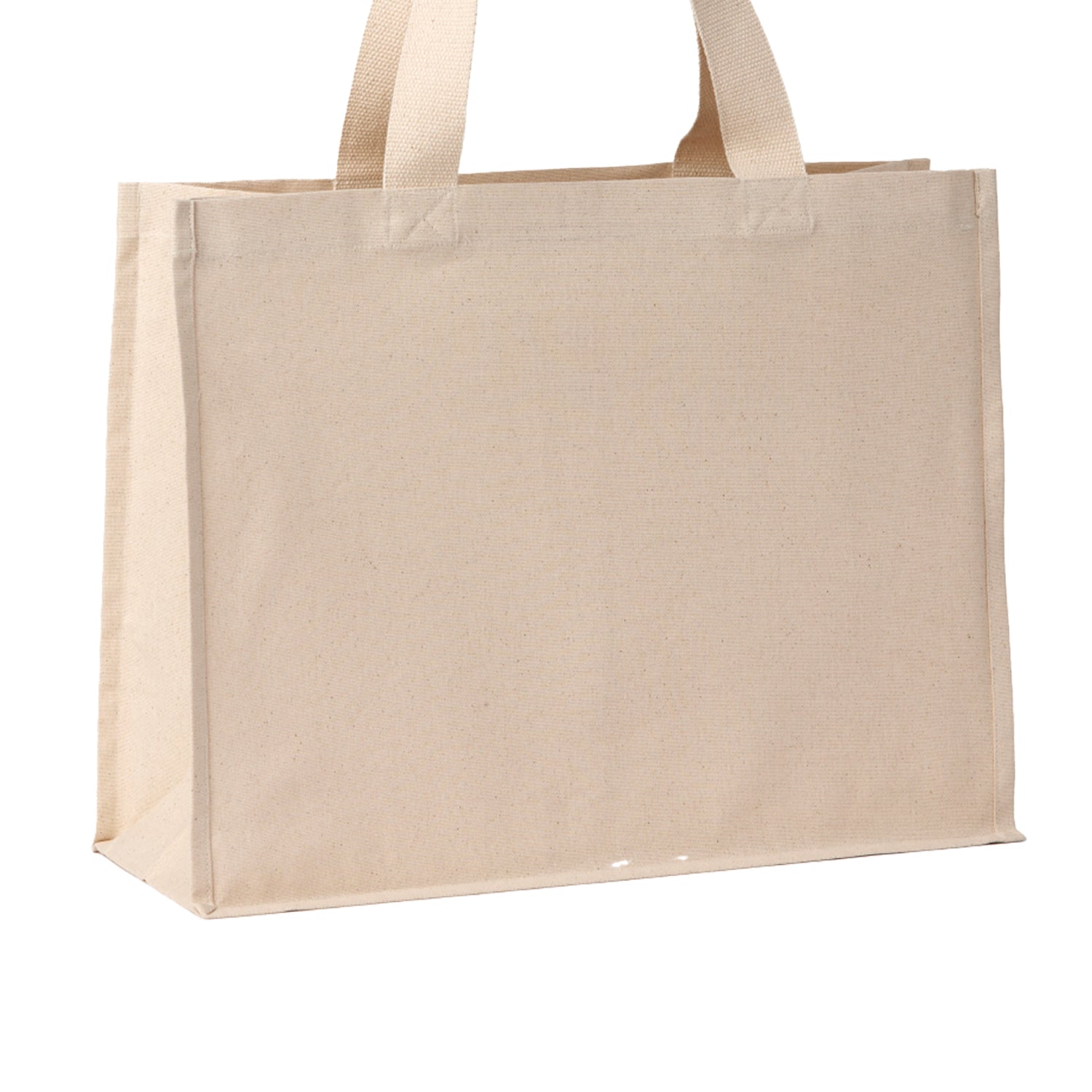 Natural - Back - Nutshell Premium Stand-Up Canvas Recycled Shopper Bag