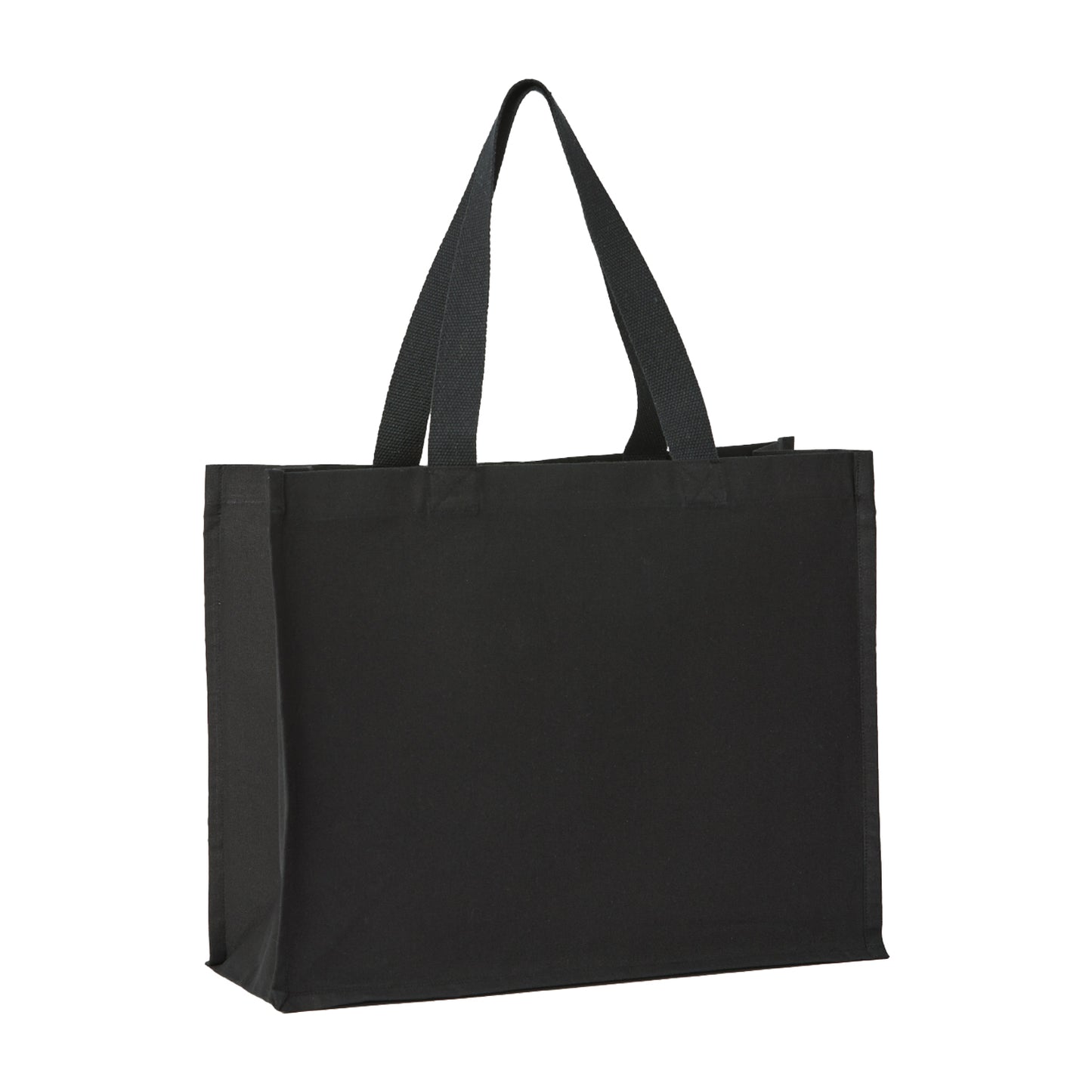 Black - Front - Nutshell Premium Stand-Up Canvas Recycled Shopper Bag