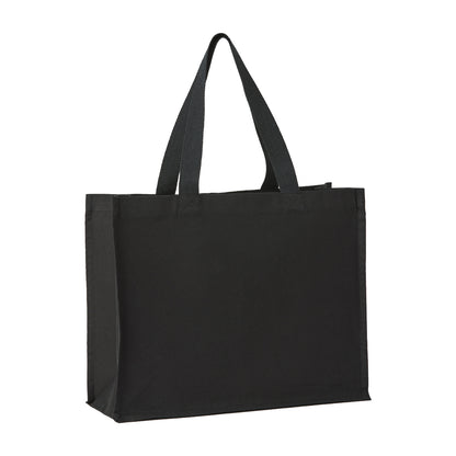 Black - Front - Nutshell Premium Stand-Up Canvas Recycled Shopper Bag