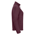 Burgundy - Side - Russell Womens-Ladies Full Zip Outdoor Fleece Jacket