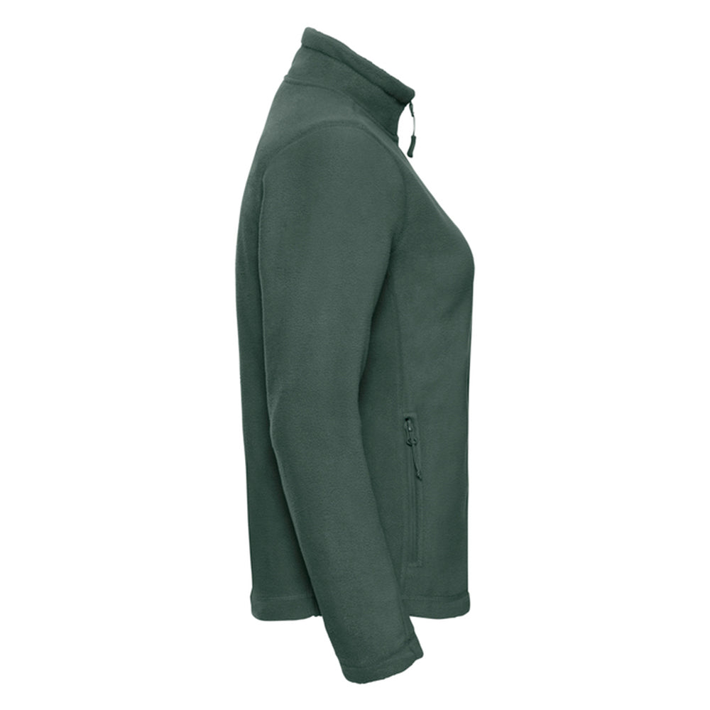 Bottle Green - Side - Russell Womens-Ladies Full Zip Outdoor Fleece Jacket