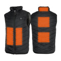 Black - Back - Ribbon Unisex Adult Eskimo Padded Gilet
