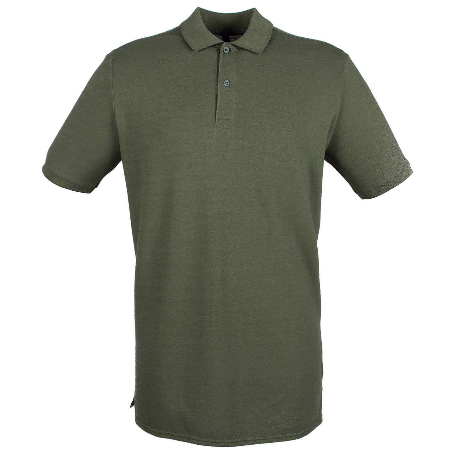 Olive - Front - Henbury Mens Micro Pique Polo Shirt