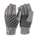Grey-Black - Front - Result Winter Essentials Unisex Adult Thinsulate Patterned Winter Gloves