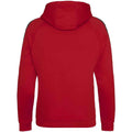 Fire Red-Jet Black - Back - Awdis Mens Polyester Sport Full Zip Hoodie