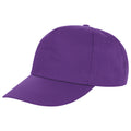 Purple - Back - Result Headwear Houston 5 Panel Cap