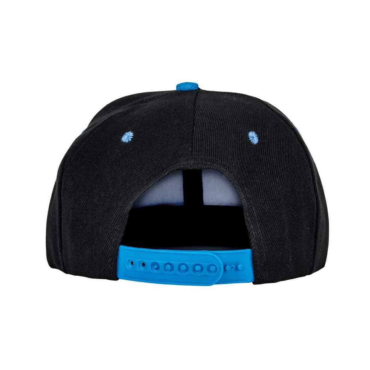 Black-Azure - Back - Result Headwear Original Bronx Flat Snapback Cap