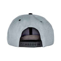 Heather Grey-Black - Back - Result Headwear Original Bronx Flat Snapback Cap