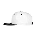 White-Black - Side - Result Headwear Original Bronx Flat Snapback Cap