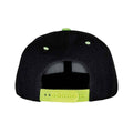 Black-Lime - Back - Result Headwear Original Bronx Flat Snapback Cap
