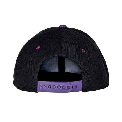 Black-Purple - Back - Result Headwear Original Bronx Flat Snapback Cap