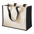 Black - Back - Westford Mill Classic Jute Printable Shopper Bag