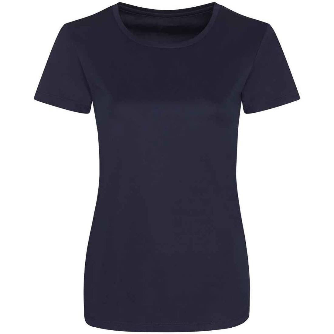 French Navy - Front - Awdis Womens-Ladies Cool Smooth T-Shirt
