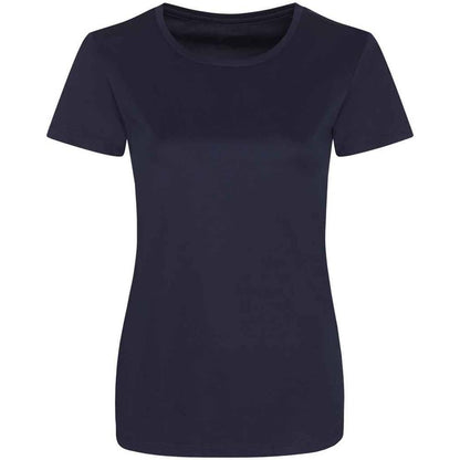 French Navy - Front - Awdis Womens-Ladies Cool Smooth T-Shirt