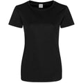 Jet Black - Front - Awdis Womens-Ladies Cool Smooth T-Shirt