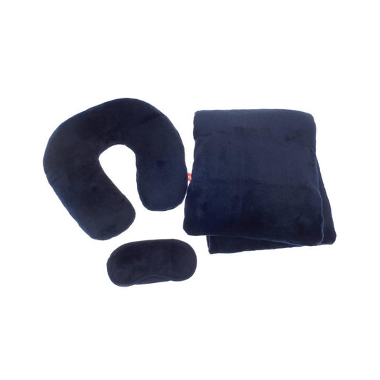 Navy - Front - Home & Living Travel Set (Pack of 3)