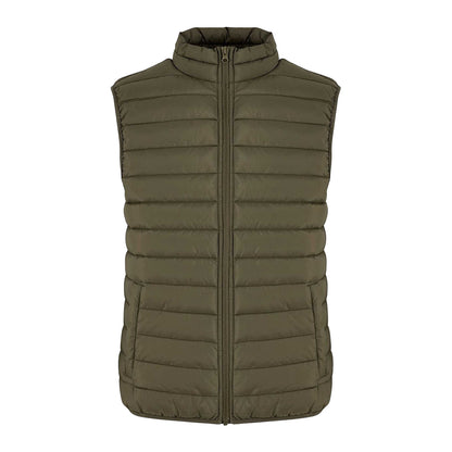 Olive - Front - New Morning Studios Womens-Ladies Lightweight Puffer Gilet