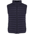Navy - Front - New Morning Studios Womens-Ladies Lightweight Puffer Gilet
