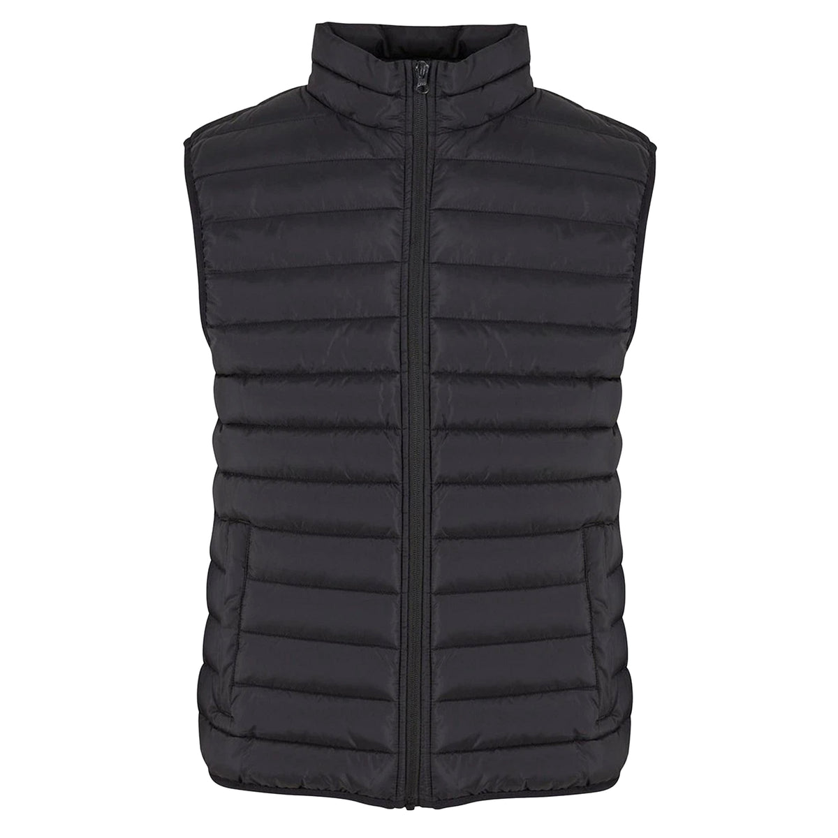 Black - Front - New Morning Studios Womens-Ladies Lightweight Puffer Gilet