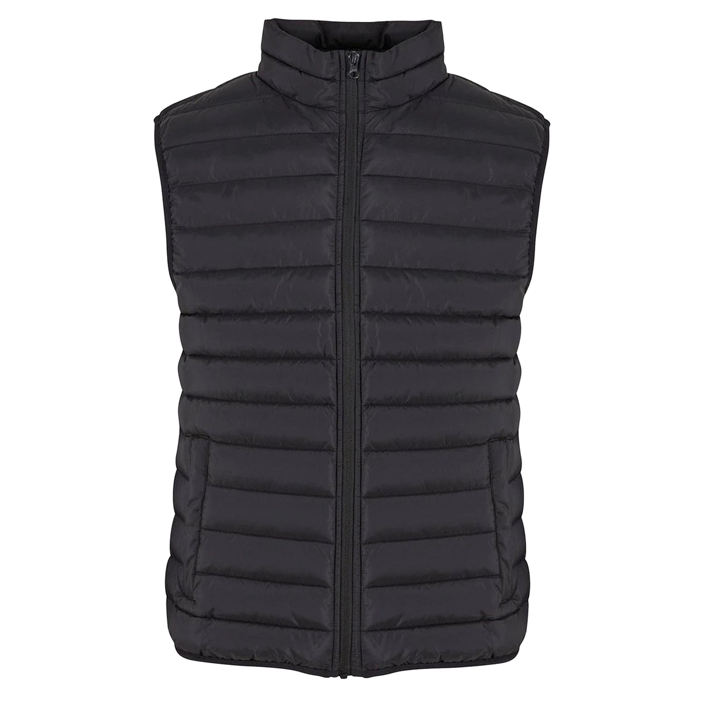 Black - Front - New Morning Studios Womens-Ladies Lightweight Puffer Gilet