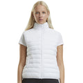 White - Front - New Morning Studios Womens-Ladies Lightweight Puffer Gilet
