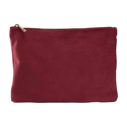 Ruby Red - Front - Bagbase Velvet Accessory Bag