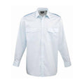 Light Blue - Front - Premier Mens Long-Sleeved Pilot Shirt