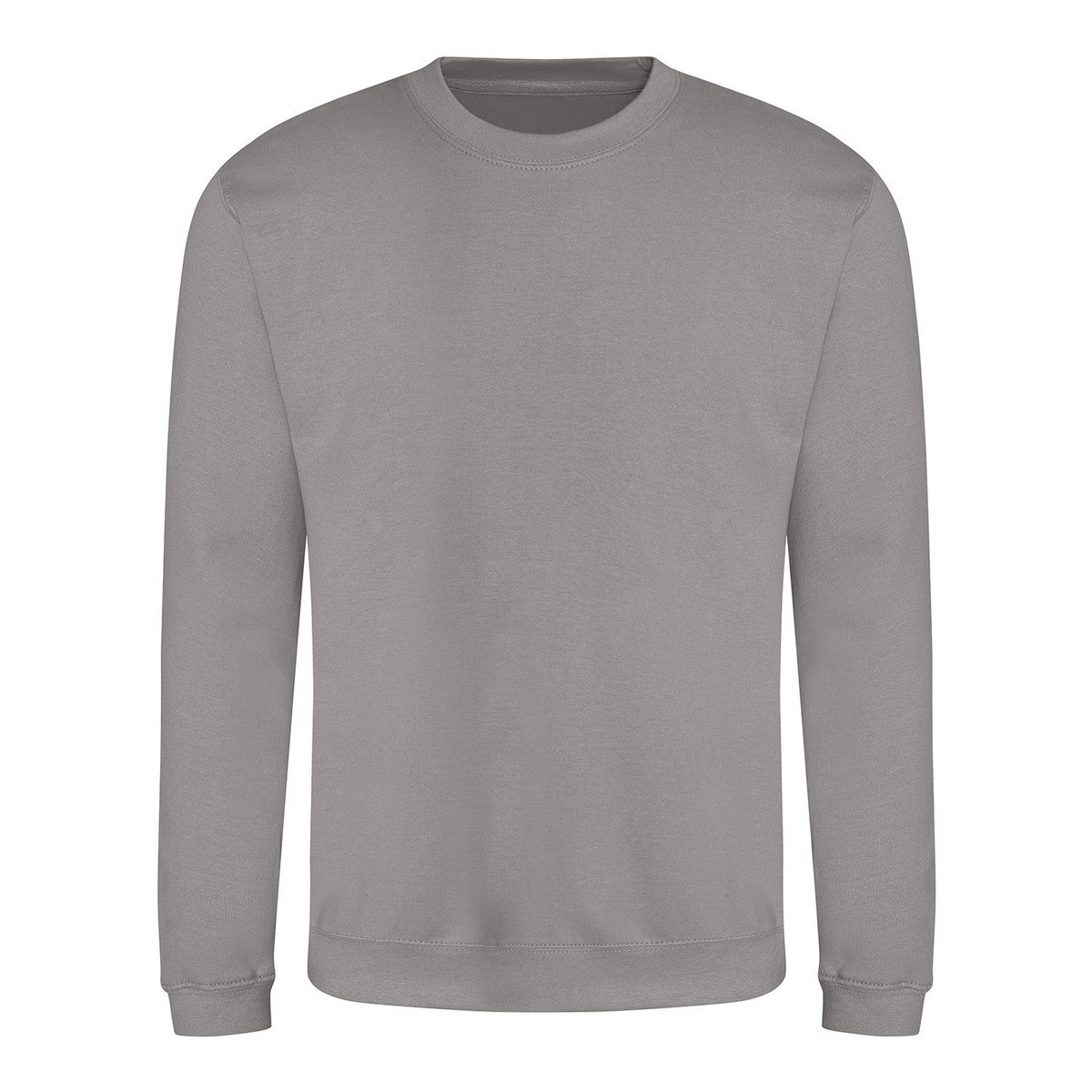 Platinum Grey - Front - Awdis Mens Crew Neck Sweatshirt
