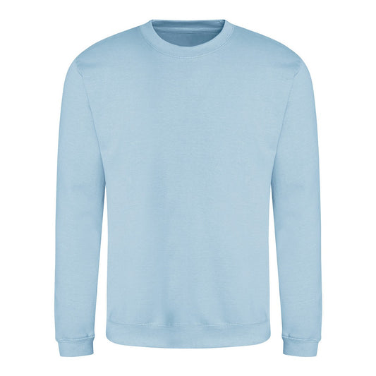Ice Blue - Front - Awdis Mens Crew Neck Sweatshirt