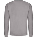 Platinum Grey - Back - Awdis Mens Crew Neck Sweatshirt
