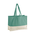 Sage Green-Natural - Front - Westford Mill EarthAware Contrast Organic Shopper Bag