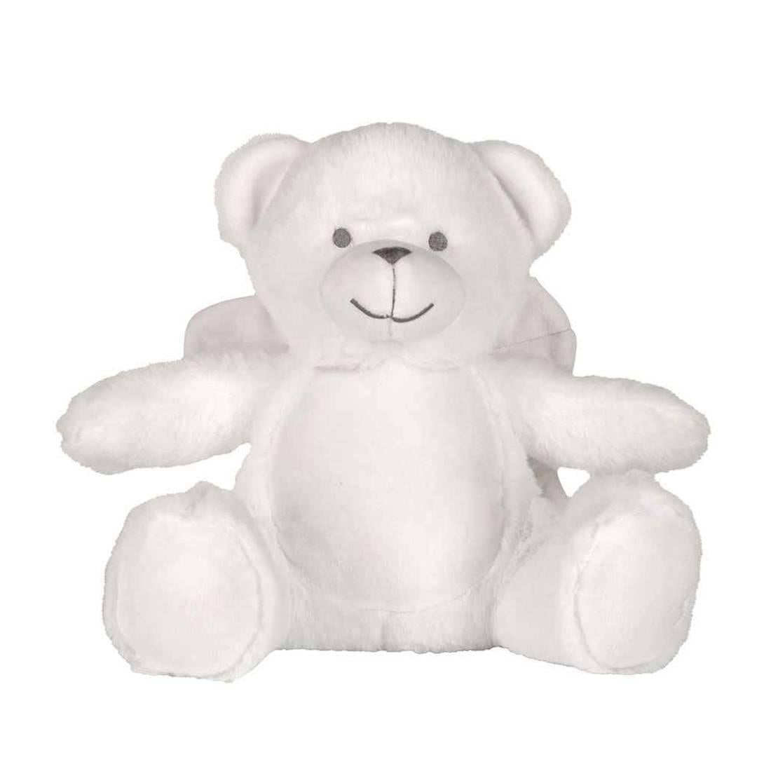 White - Front - Mumbles Angel Bear Plush Toy