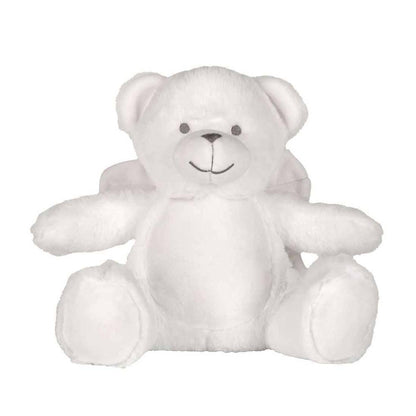 White - Front - Mumbles Angel Bear Plush Toy