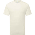 Natural - Front - Fruit of the Loom Unisex Adult Cotton T-Shirt