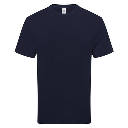Deep Navy - Front - Fruit of the Loom Unisex Adult Cotton T-Shirt