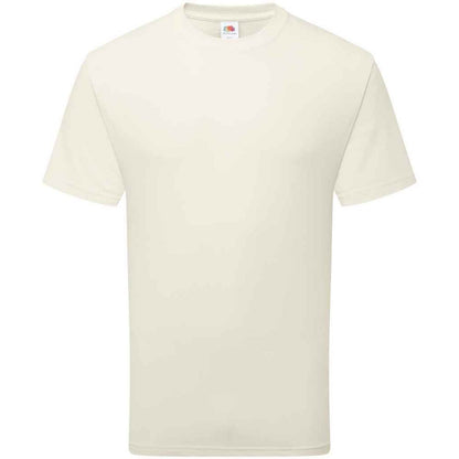Natural - Front - Fruit of the Loom Unisex Adult Cotton T-Shirt
