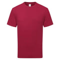 Cranberry - Front - Fruit of the Loom Unisex Adult Cotton T-Shirt