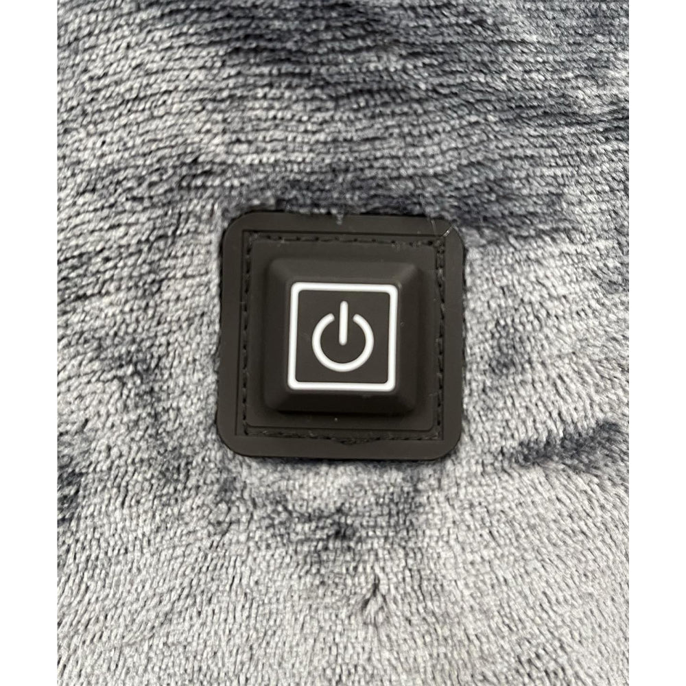 Grey - Side - Ribbon Unisex Adult Eskimo Heated Blanket Hoodie