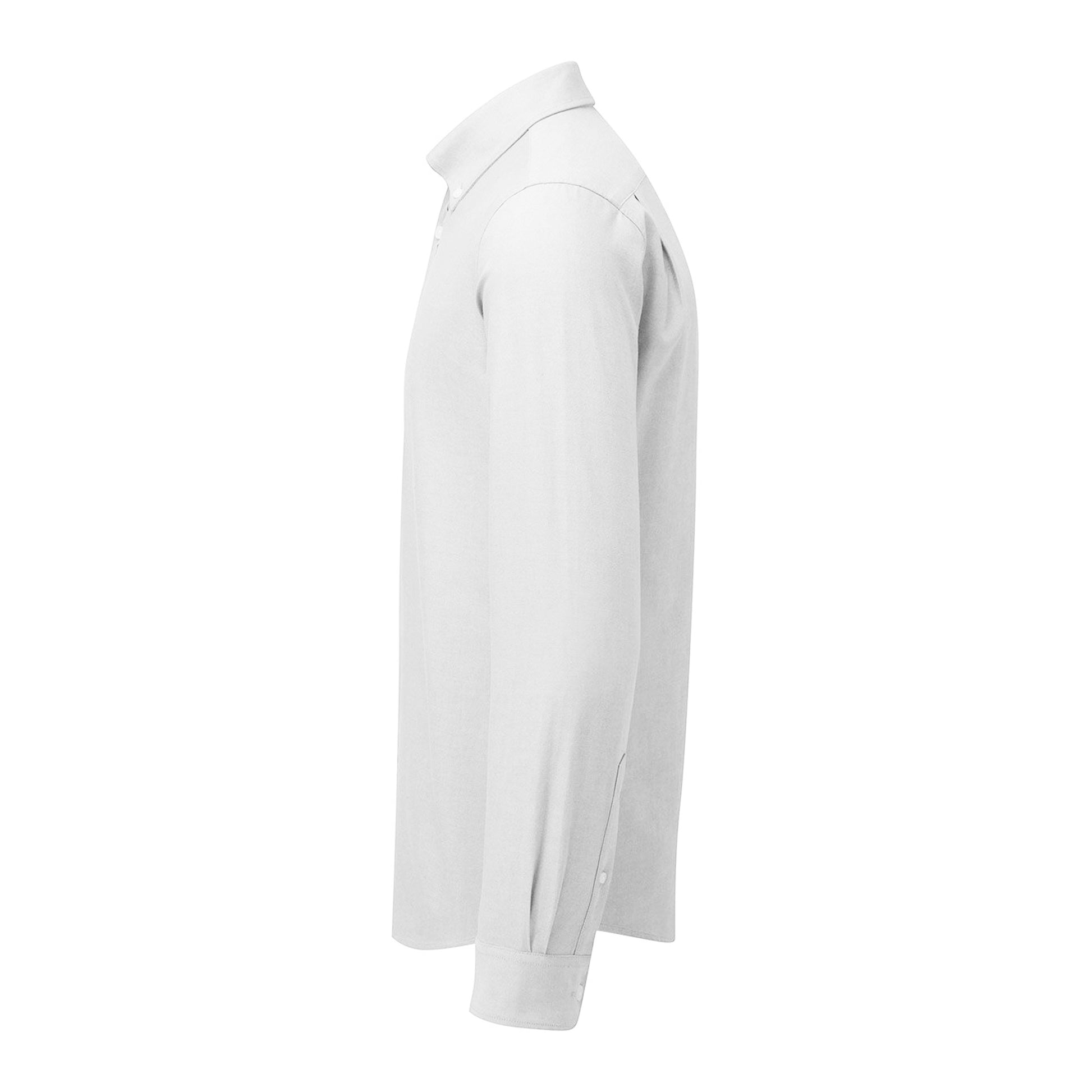 White - Side - Asquith & Fox Mens Oxford Long-Sleeved Formal Shirt