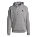 Mid Grey - Front - Adidas Unisex Adult Fleece Hoodie