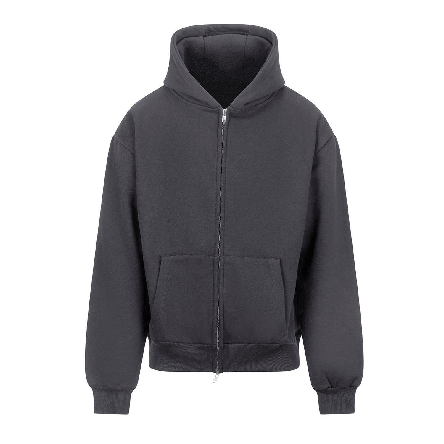 Solid Charcoal - Front - Awdis Unisex Adult Signature Heavyweight Hoodie