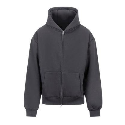 Solid Charcoal - Front - Awdis Unisex Adult Signature Heavyweight Hoodie