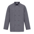 Steel - Front - Premier Mens Long-Sleeved Chef Jacket