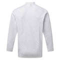 White - Back - Premier Mens Coolchecker Long-Sleeved Chef Jacket