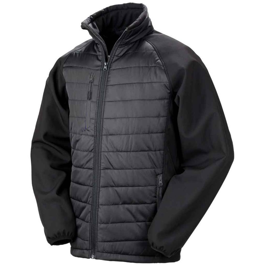 Black - Front - Result Genuine Recycled Unisex Adult Compass Padded Jacket