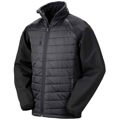 Black - Front - Result Genuine Recycled Unisex Adult Compass Padded Jacket