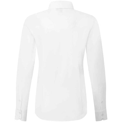 White - Back - Premier Womens-Ladies Recyclight Poplin Long-Sleeved Formal Shirt